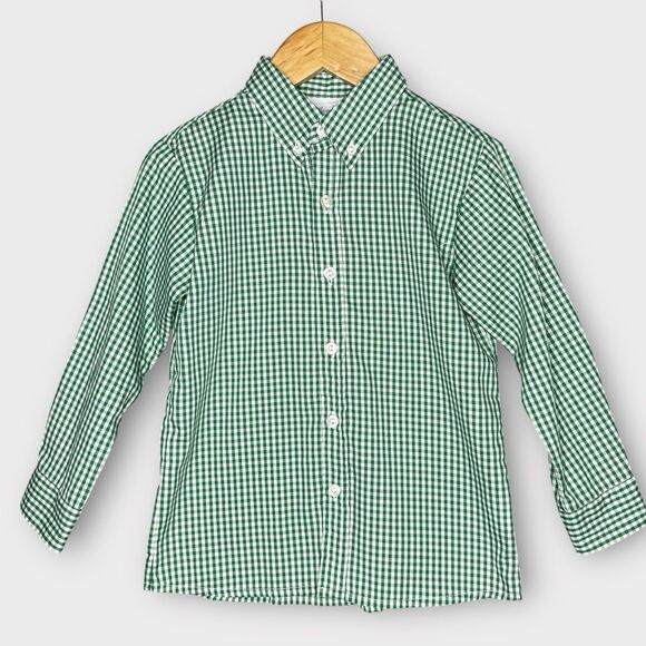 Little English Other - Little English Shirt Boys Size 5 Kelly Green Gingham Check Button Down Dress